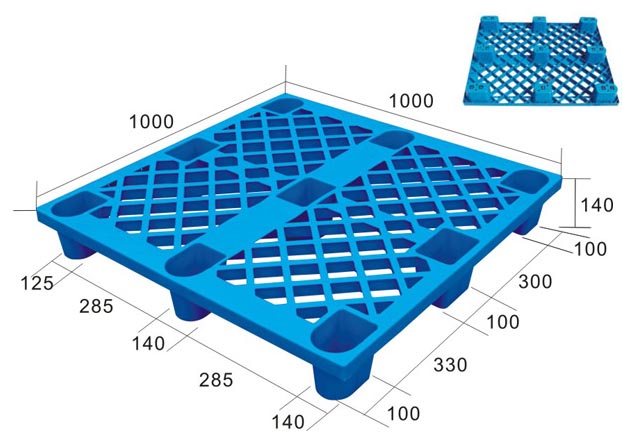 九脚网格1010塑料托盘